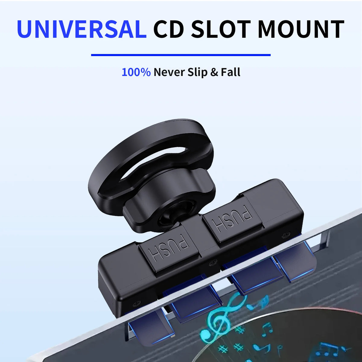 Magnetic Car Phone Mount – CD Slot Holder with 6 Strong Magnets, Adjustable & Foldable